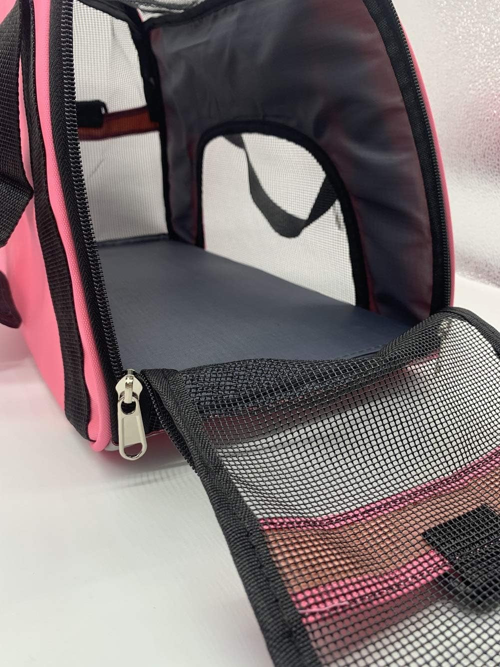 Pet Carrier Bag, Airline Approved Duffle Bags, Pet Travel Portable Bag Home for Little Dogs, Cats and Puppies, Small Animals (S, Pink)