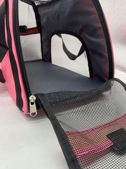 Pet Carrier Bag, Airline Approved Duffle Bags, Pet Travel Portable Bag Home for Little Dogs, Cats and Puppies, Small Animals (S, Pink)